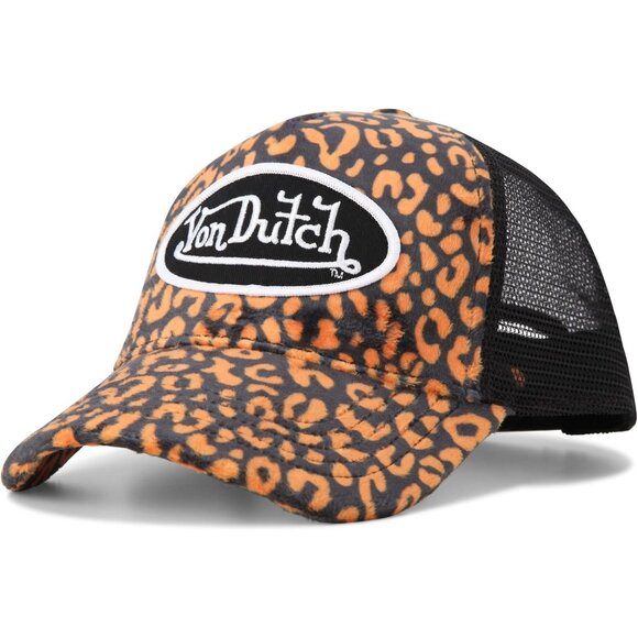 Men's Orange Trucker Hat Curved Mesh Back Retro Classic Adjustable Baseball Cap - Picture 1 of 7
